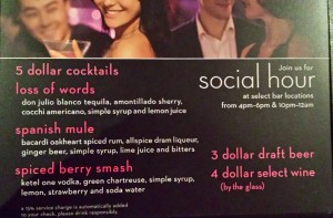 Celebrity Cruises Social Hour has 3 dollar draft beer, 4 dollar wine, and 5 dollar cocktails and can be a great way to get cheap drinks on a cruise ship